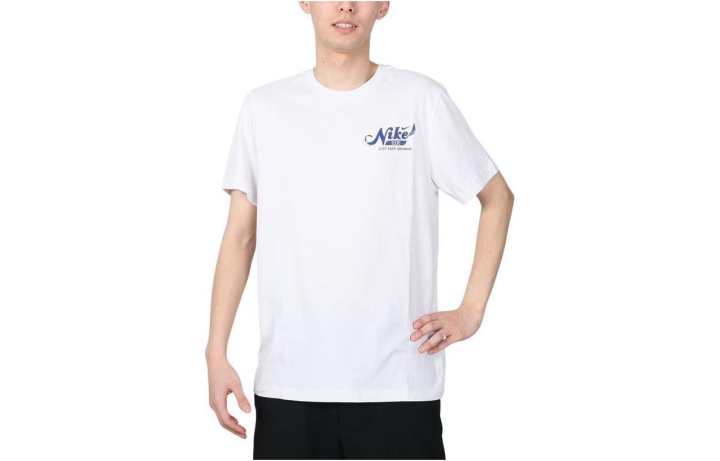 Nike Nike T Shirts Men's White Crew Neck Moderate Straight Fit