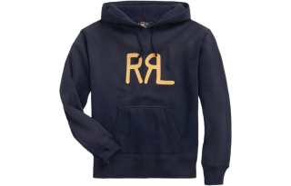 Double RL Ralph Lauren Rrl Logo print Drawstring Hoodie