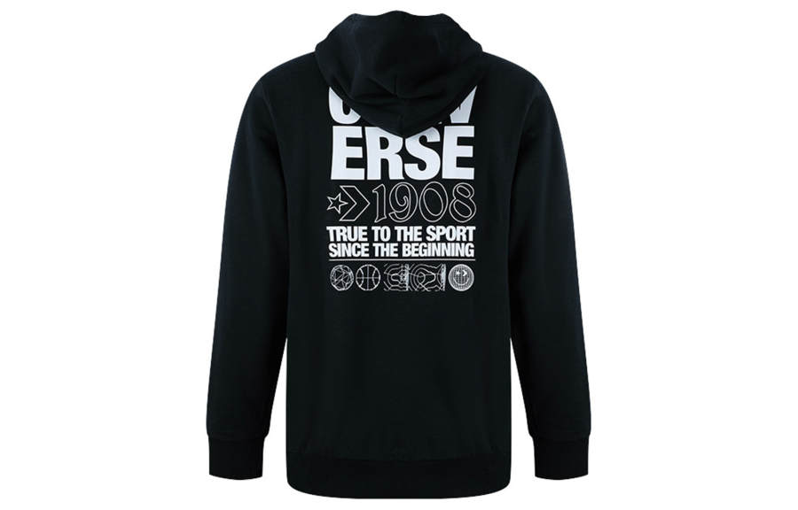 Converse Converse Sweatshirts Men's Black Hooded Moderate Regular