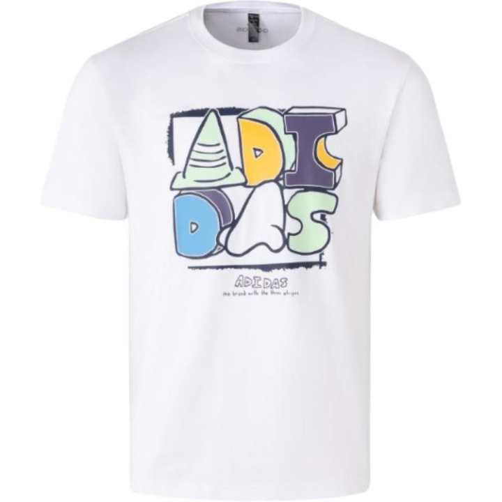 Adidas Adidas T Shirts Men's White Crew Neck Moderate