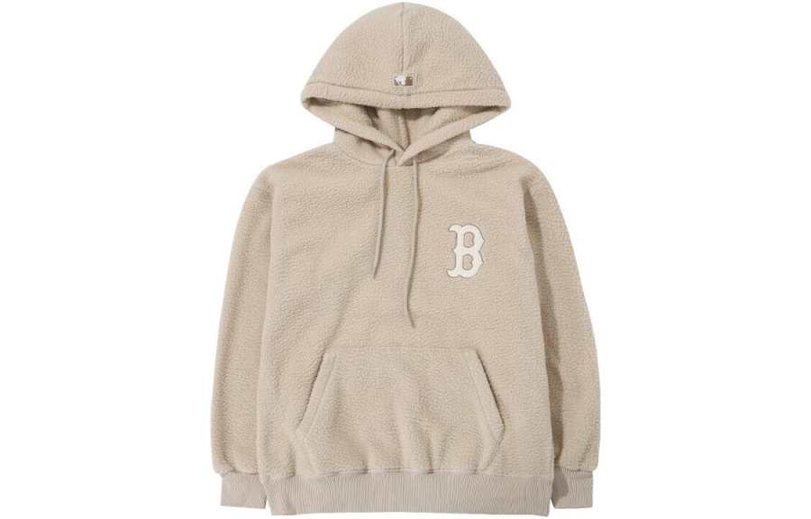 MLB MLB Basic Boston Red Sox Sweatshirts Unisex Sandy Brown Hooded Moderate Regular