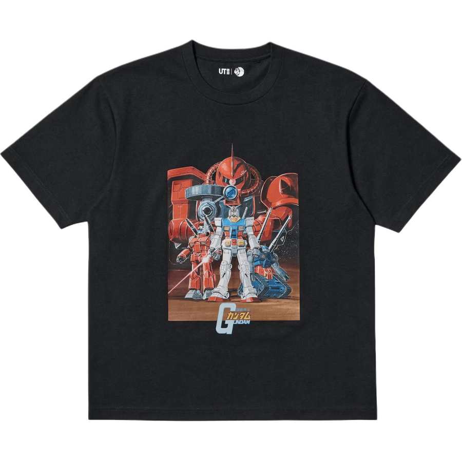 UNIQLO x JIDONGZHANSHIGAODA 45ZHOUNIAN,LIANMINGKUAN SS25 T Shirt Unisex Black