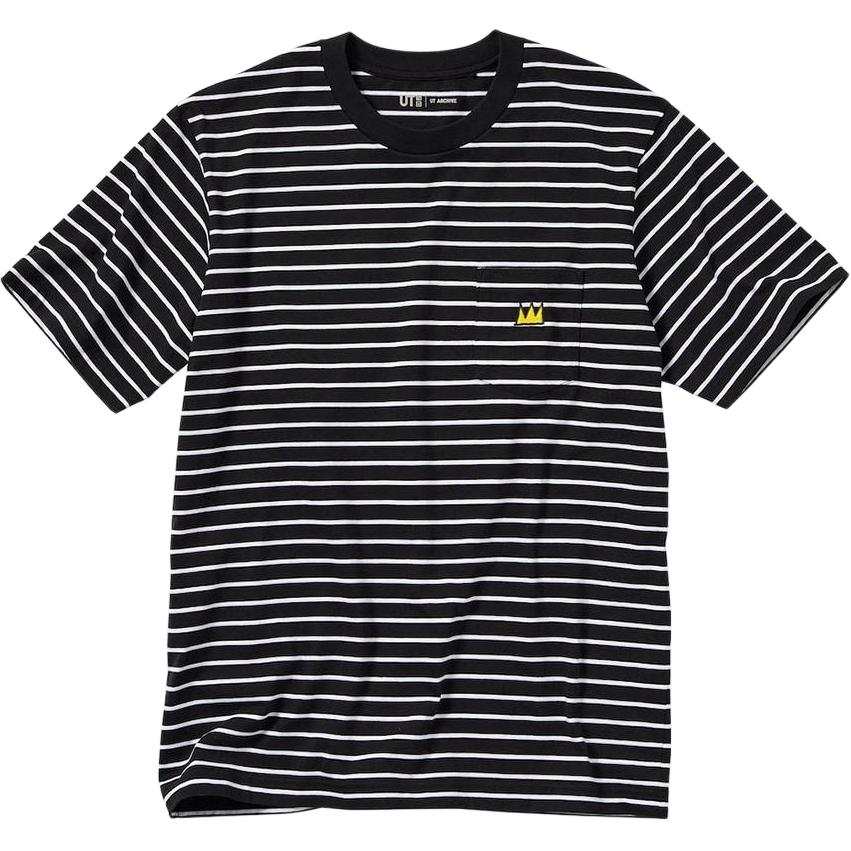 UNIQLO T Shirts Unisex Black Crew Neck Moderate Straight Fit