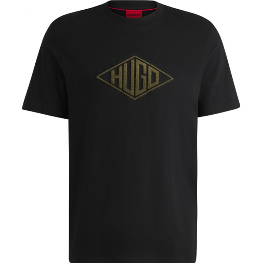 HUGO BOSS Hugo Logo Embroidered Crewneck T Shirt