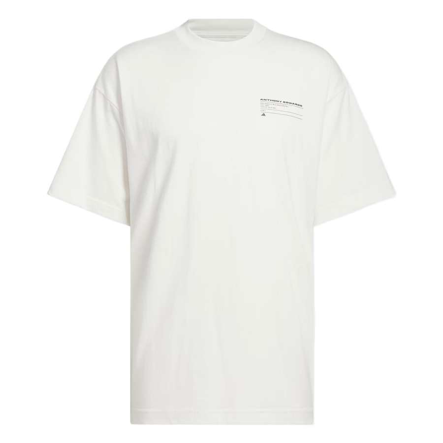 Adidas Adidas T Shirts Men's White Crew Neck Moderate Straight Fit