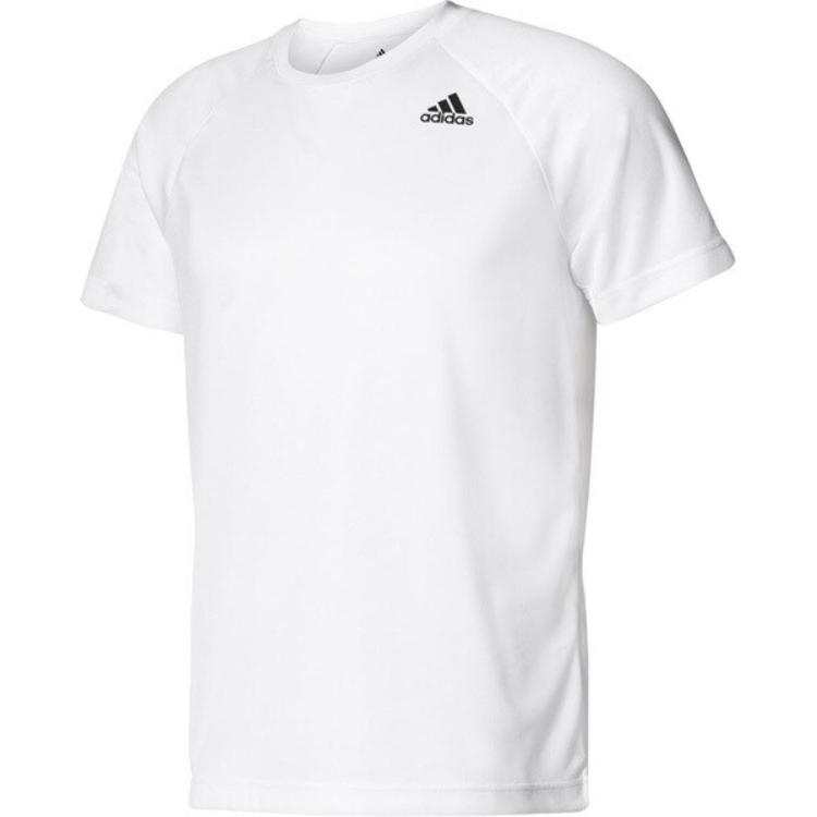 Adidas Adidas T Shirts Men's White Crew Neck Moderate Straight Fit