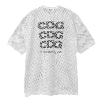 CDG SS24 T Shirts Unisex White Crew Neck Moderate Straight Fit