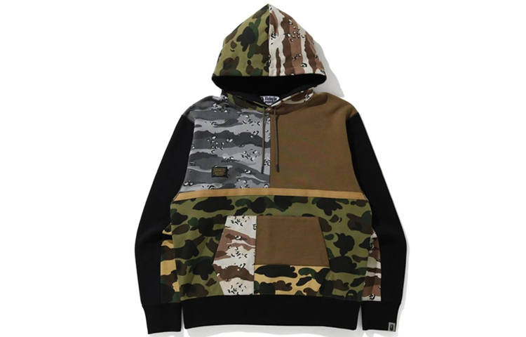 A BATHING APE Bape Crazy Camo Relaxed Pullover Hoodie