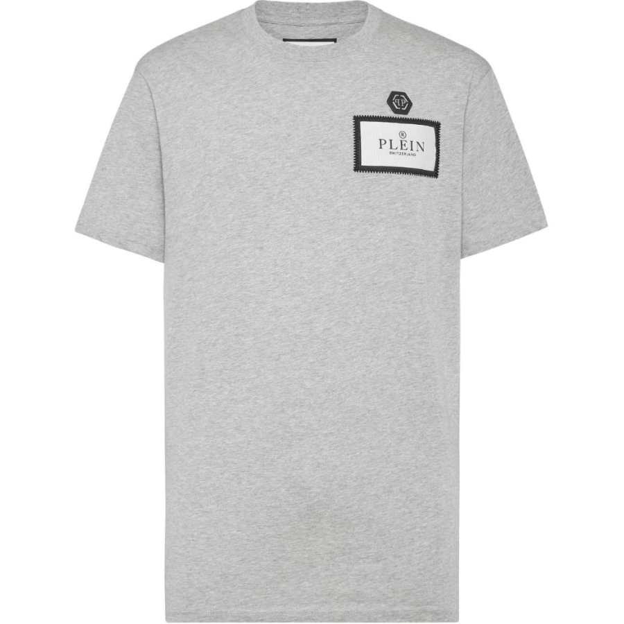 PHILIPP PLEIN Philipp Plein logo-patch T-shirt