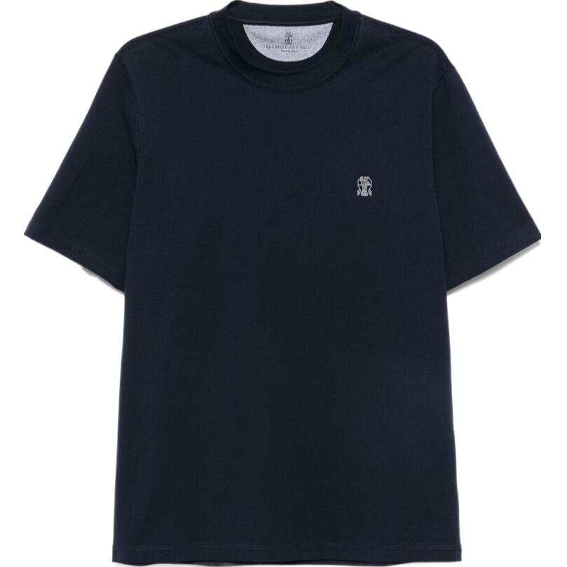 Brunello Cucinelli Logo Embroidered Crewneck T Shirt