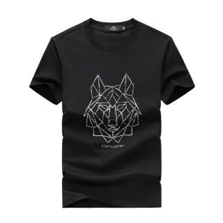 SEPTWOLVES T Shirts Men's 001 Black Crew Neck Moderate