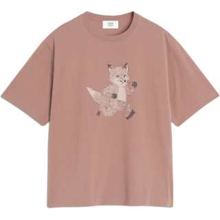 Maison Kitsune Maison Kitsuné Speedy Fox Printed Oversized T Shirt