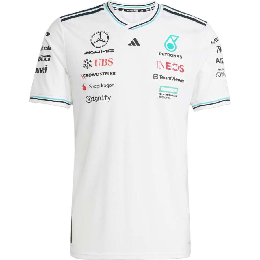 Adidas Adidas x MERCEDES AMG PETRONAS F1 TEAM DRIVER JERSEY AUTHENTIC T Shirt Men's White/Black