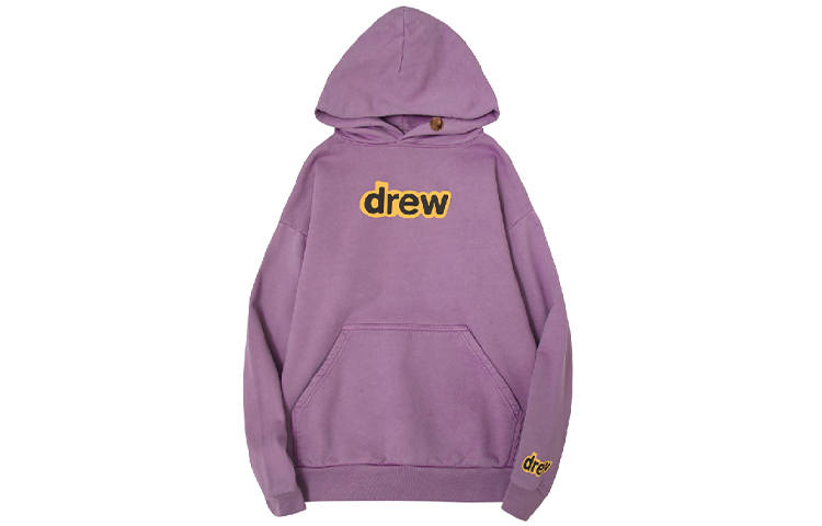Drew House Secret DUSTY LILAC Pullover Loose Fit Hooded Letter Print Fleece Lined Sweatshirt Unisex Lilac Purple