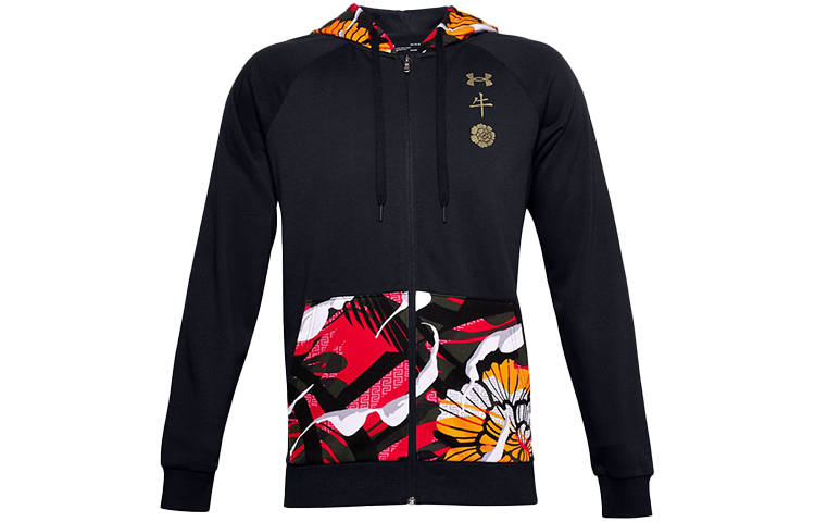 Under Armour Rival Sweatshirts Men's Black Hooded Thickened Other