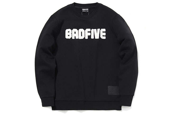 Li-Ning Li Ning BADFIVE Sweatshirts Men's Black Crew Neck Moderate Regular
