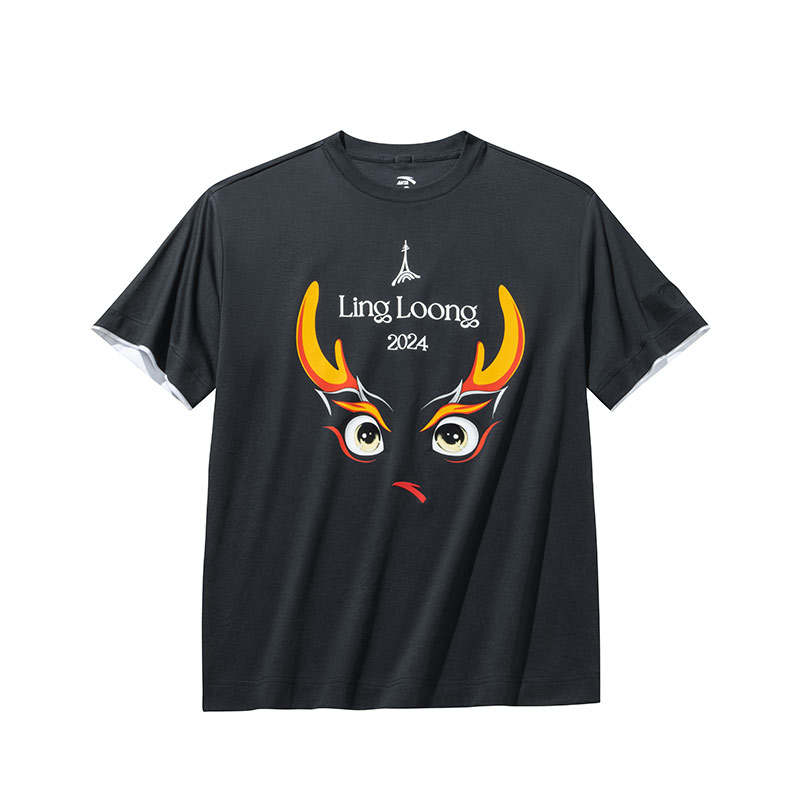 Anta Serpent Sports Lifestyle Collection T Shirt Unisex Wax Gray