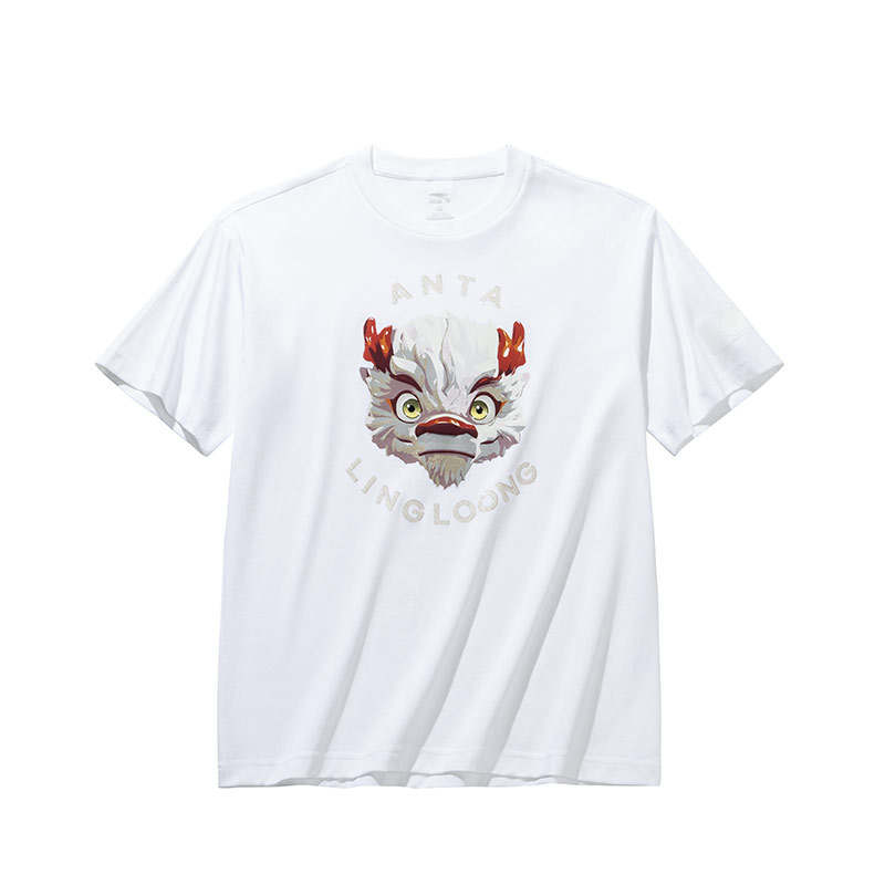 Anta Serpent Sports Lifestyle Collection T Shirt Unisex Snowflake White