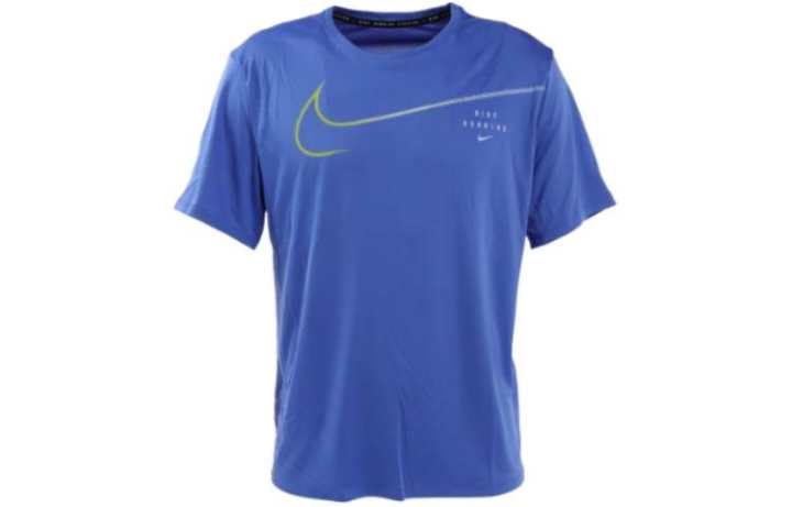 Nike Nike T Shirts Men's Blue Crew Neck Moderate Straight Fit