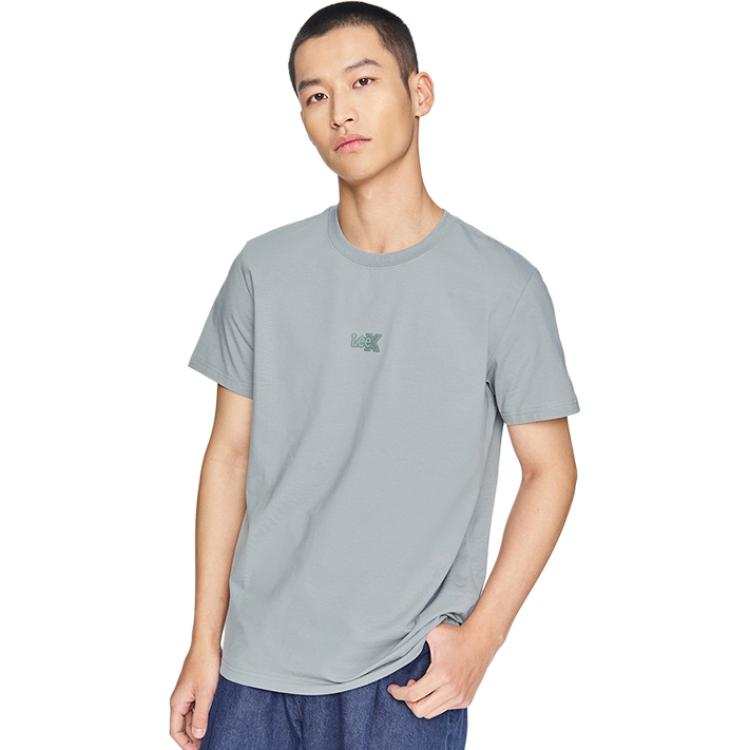 Lee Lee T Shirts Men's Lime Gray Crew Neck