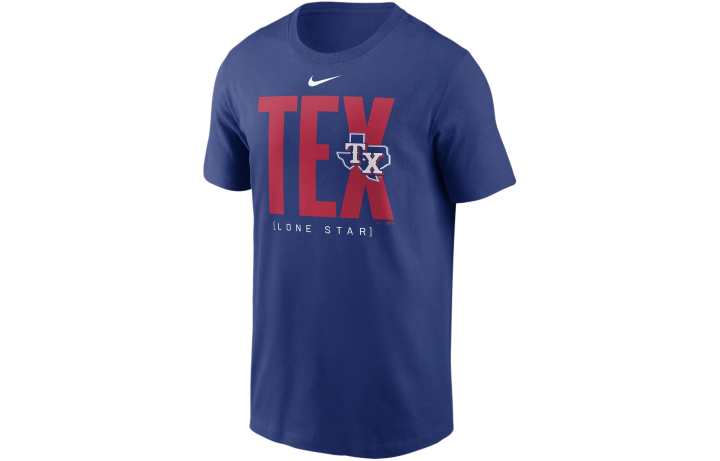 Nike Nike T Shirt Texas Rangers Men's Royal Blue