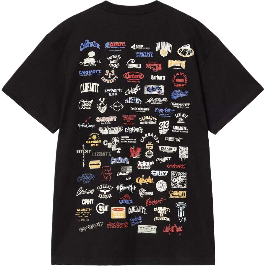 Carhartt WIP SS25 S/S Logo T Shirt T Shirt Men's Black