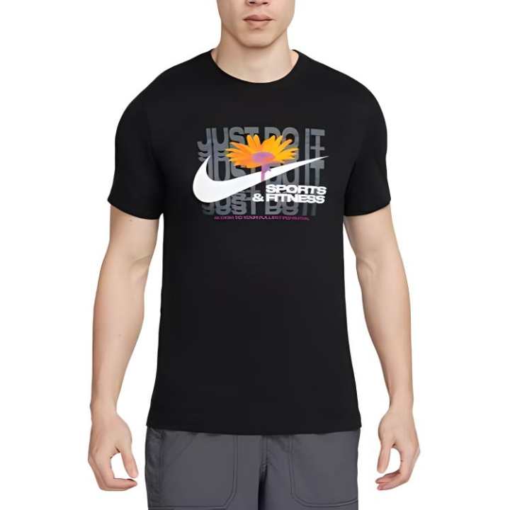 Nike Nike T Shirts Men's Black Crew Neck Moderate