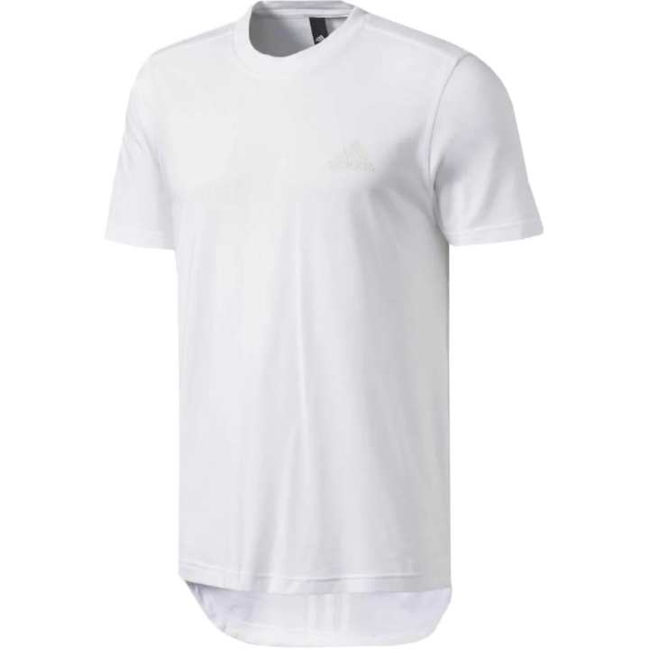 Adidas Adidas T Shirts Men's White Crew Neck Moderate Straight Fit