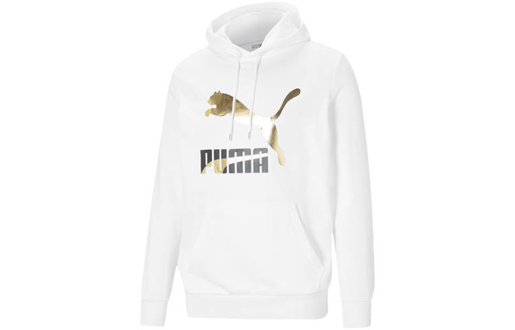 PUMA PUMA CLASSICS Sweatshirts Men's White Hooded Moderate Regular