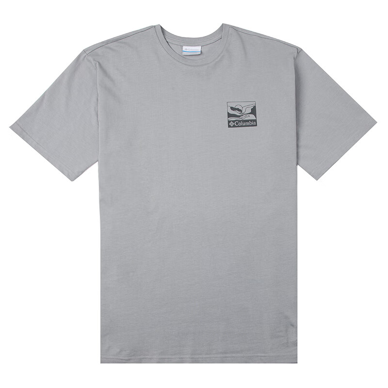 Columbia T Shirts Men's Gray Crew Neck Moderate Straight Fit
