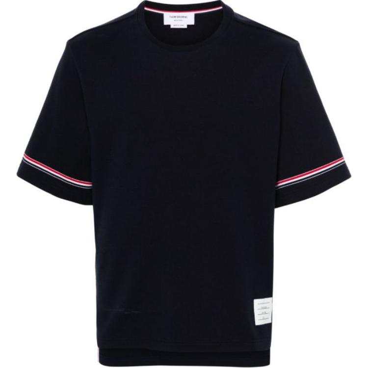 THOM BROWNE THOM BROWNE RWB Stripe Crewneck T Shirt