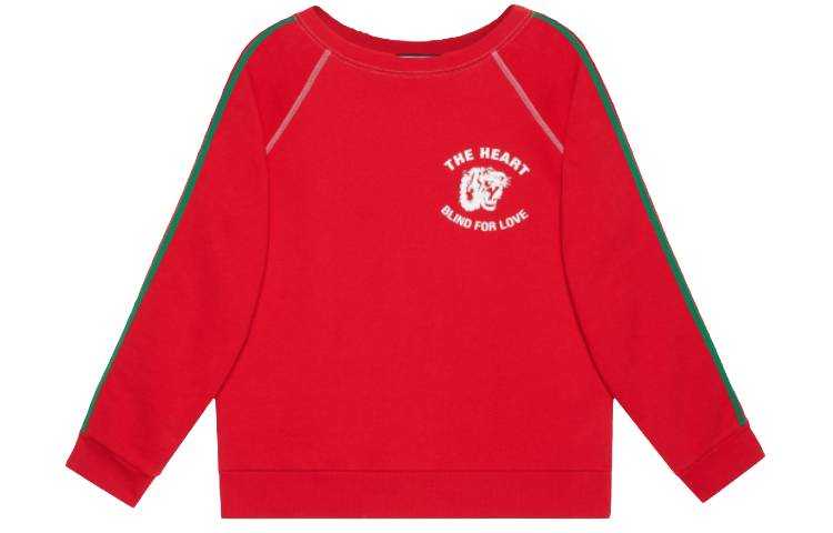 GUCCI Sweatshirts Men's Red Crew Neck Moderate Regular