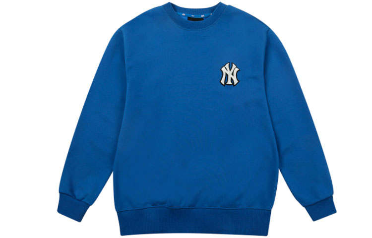 MLB MLB Base Logo Sweatshirts Unisex Blue Crew Neck Moderate Regular