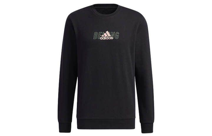 Adidas Adidas Sweatshirts Men's Black Crew Neck Moderate Regular