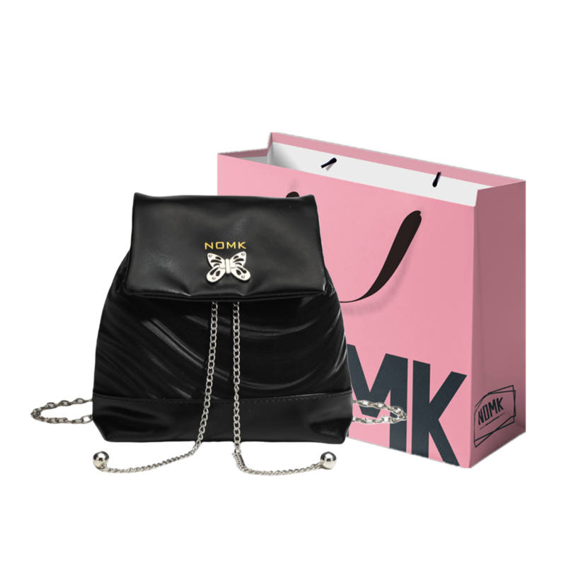 NOMK NOMK Pu Backpack Small Women's Black/Silver