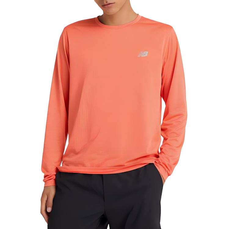 New Balance New Balance Athletics Long Sleeve T Shirt Men's Orange