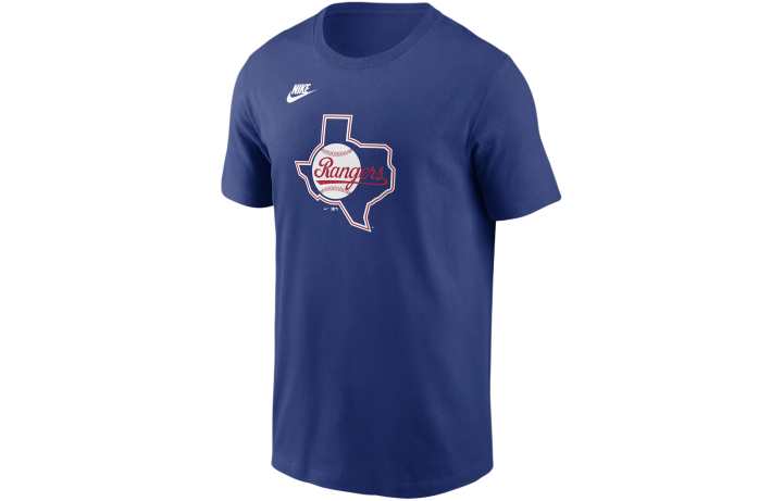 Nike Nike T Shirt Texas Rangers Men's Royal Blue