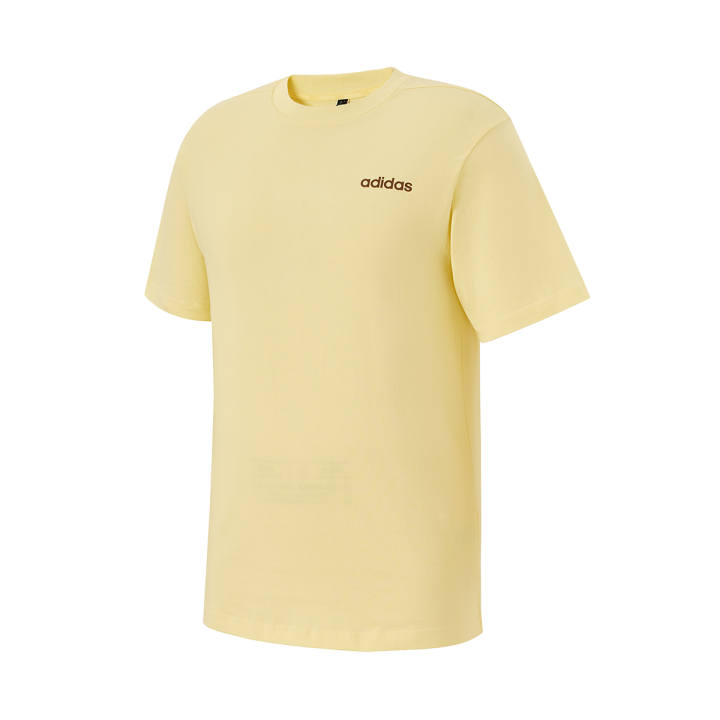 Adidas Adidas T Shirts Men's Yellow Crew Neck Moderate