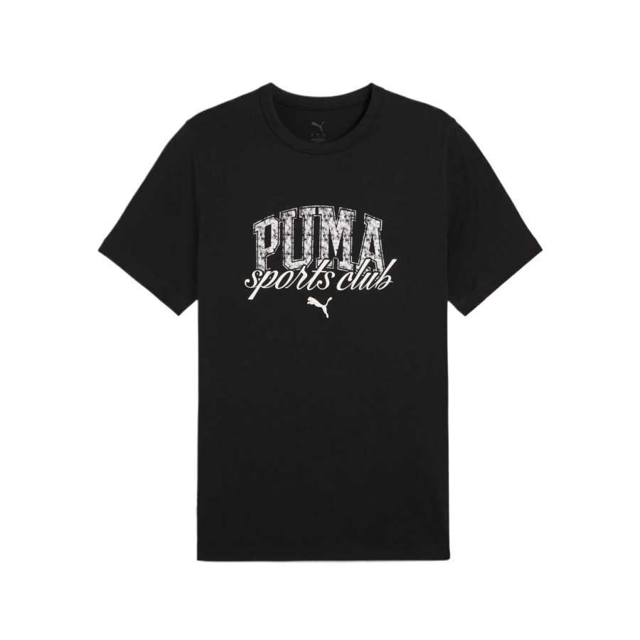 PUMA T Shirts Men's Black Crew Neck Moderate