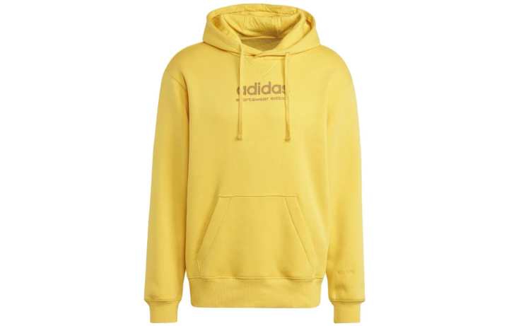 Adidas Adidas Sweatshirts Men's Gold Hooded Moderate Regular