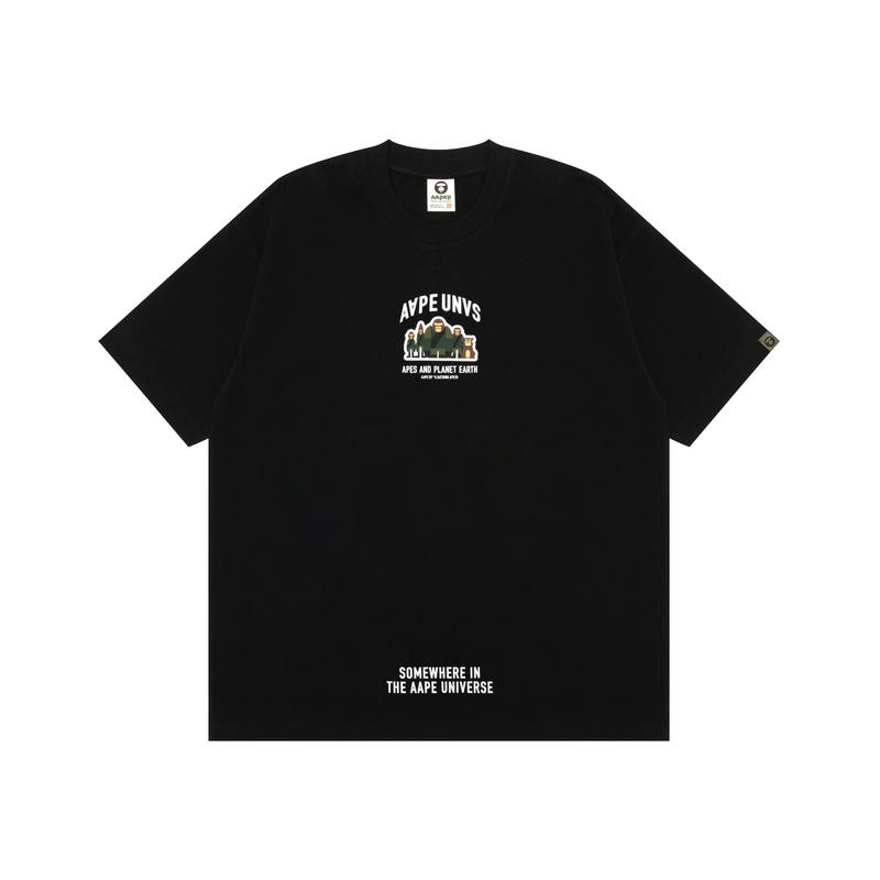 Aape By *A Bathing APE® Logo applique Cotton T shirt