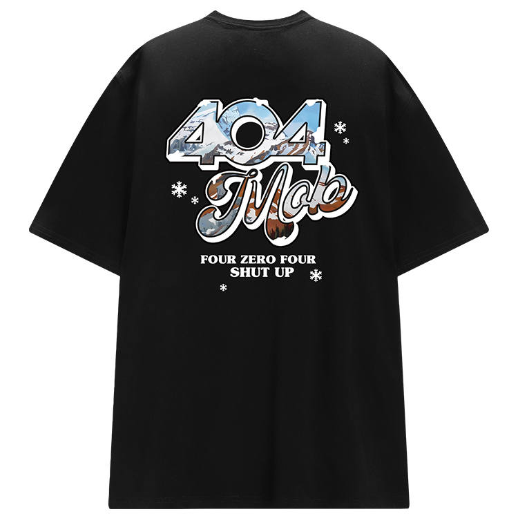 404MOB GANG T Shirts Unisex Crew Neck Moderate