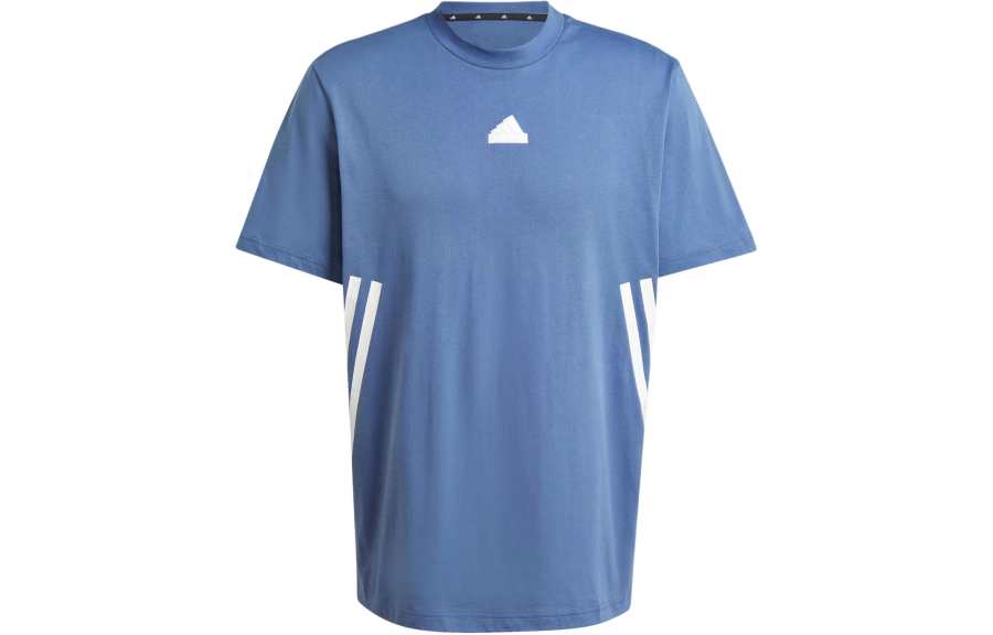 Adidas Adidas T Shirts Men's Blue Crew Neck Moderate Straight Fit
