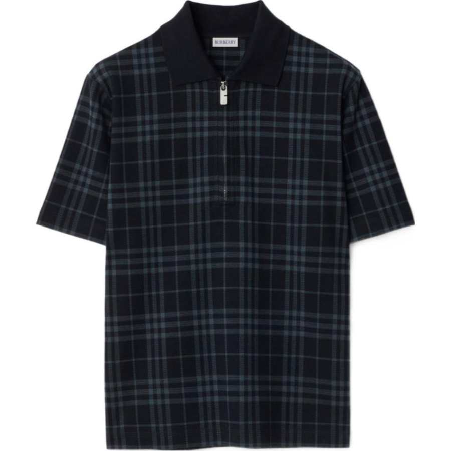 Burberry Checked Short Sleeved Polo Shirt
