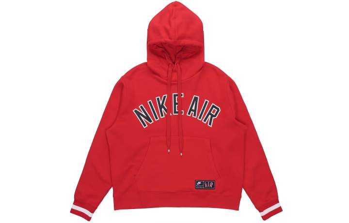 Nike Nike Casual Sports Fleece Lined Thermal Pullover American Sweatshirt Men's Red