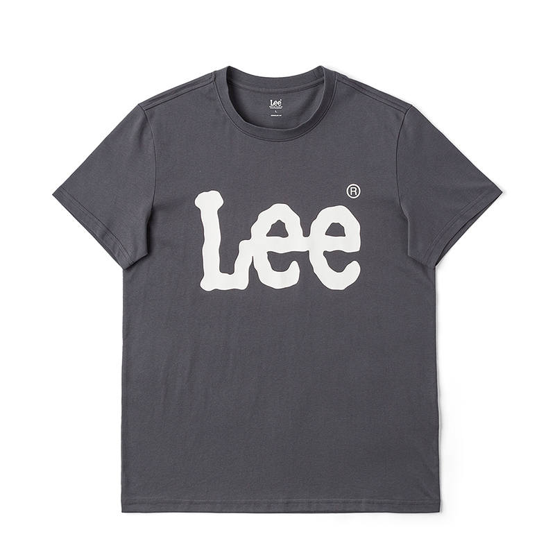 Lee T Shirts Men's Iron Gray Crew Neck Moderate Straight Fit