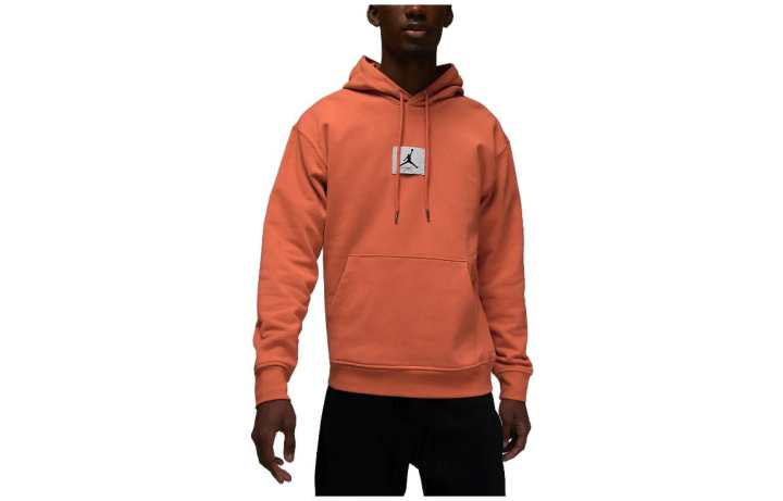 Jordan Jordan Flight Sweatshirts Men's Orange Hooded Moderate Regular