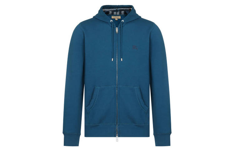 Burberry Clarendon Check Hood Zip Up Hoodie