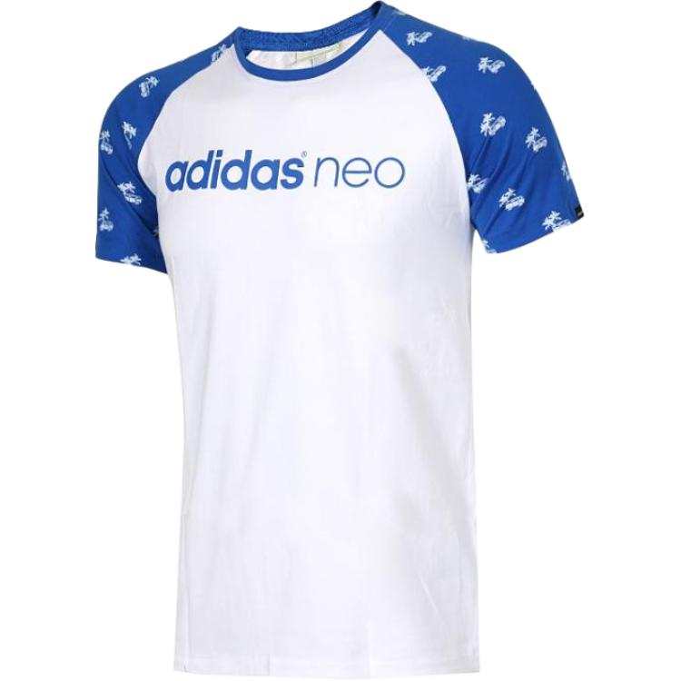 Adidas Neo T Shirts Men's White Crew Neck Moderate
