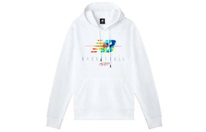 New Balance New Balance Sweatshirts Men's White Hooded Moderate Regular